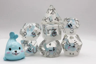Foam Brain Games 2409 Blue Seal RPG Dice Set - FoamBrain