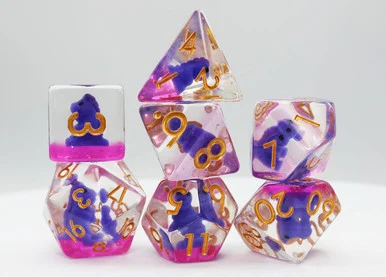 Foam Brain Games 2416 Purple T-Rex RPG Dice Set