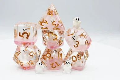 Foam Brain Games 2418 Pink Polar Bear RPG Dice Set - FoamBrain