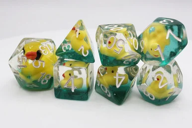 Foam Brain Games 2429 Rubber Duckie RPG Dice Set - FoamBrain