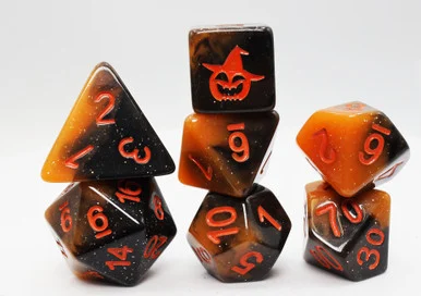 Foam Brain Games 2434 Halloween Pumpkin Dice Set - FoamBrain