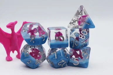 Foam Brain Games 2453 Pink Pterodactyl RPG Dice - FoamBrain