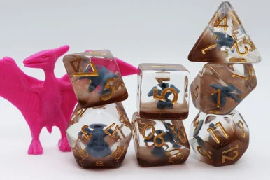 Foam Brain Games 2454 Blue Pterodactyl RPG Dice - FoamBrain