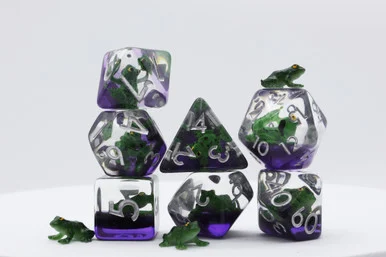 Foam Brain Games 2460 Green Poison Frog RPG Dice - FoamBrain