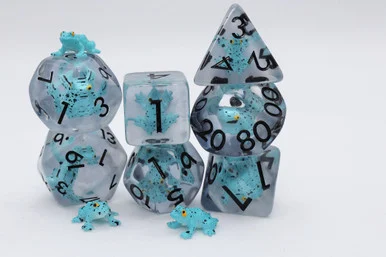 Foam Brain Games 2461 Blue Poison Frog RPG Dice - FoamBrain