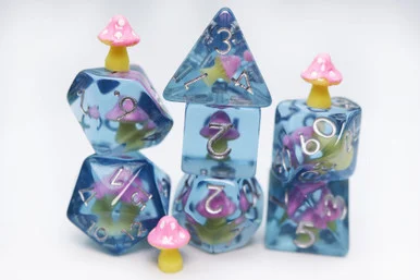 Foam Brain Games 2478 Pink Mushroom Dice Set - FoamBrain