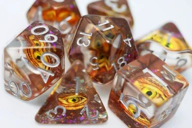 Foam Brain Games 2505 Golden Dragon Eye Dice Set - FoamBrain