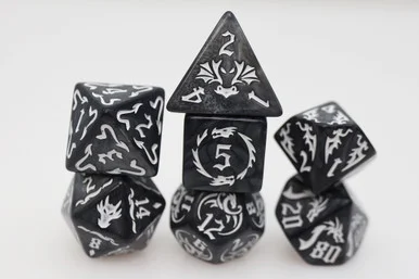 Foambrain Games 2652 Drake's Flight Nightmare RPG Dice Set