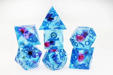 Foambrain Games 2668 Sharp Edge RPG Dice Set - Spring Showers