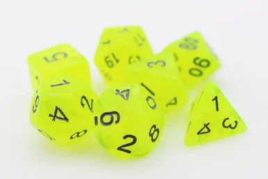 Foambrain Games 2675 Radioactive Lemonade RPG Dice Set