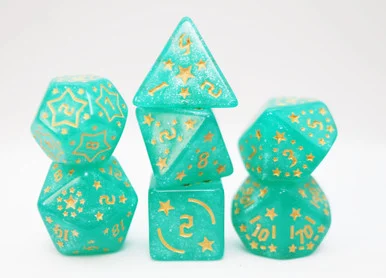 Foambrain Games 2686 Shooting Stars Magnesium RPG Dice Set
