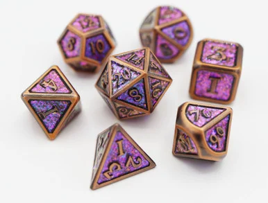 Foam Brain Games 4047 Copper Confetti - Metal RPG Dice Set
