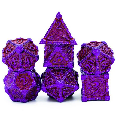 Foam Brain Games 4326 Dagger of Venom: Mauveine - Metal RPG Dice Set