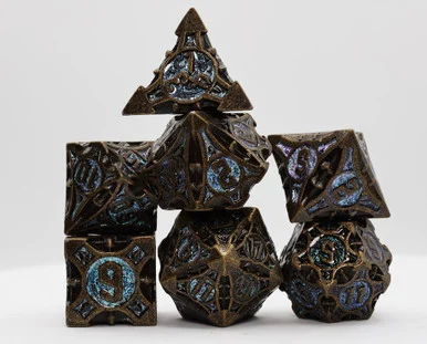 Foam Brain Games 4351 Quiver of Arrows: Night Sky Arrow - Metal RPG Dice Set