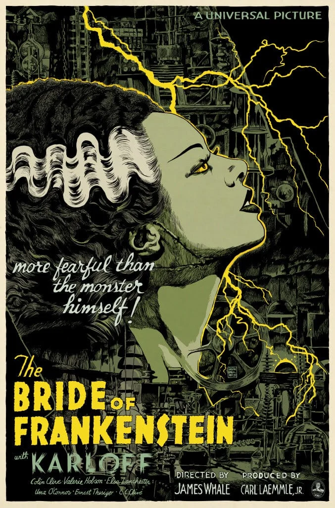 The Bride of Frankenstein Variant Poster - Francesco Francavilla