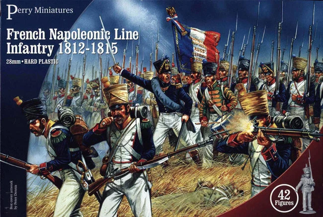 Napoleonic French Line Infantry 1812 – 1815, 28 mm Scale Model Plastic Figures - Perry Miniatures