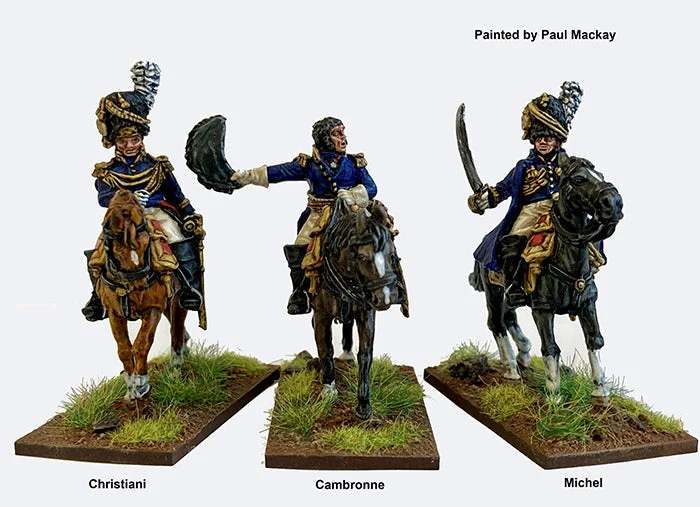 Napoleonic French Imperial Guard Commanders Mounted, 28 mm Scale Model Metal Figures - Perry Miniatures