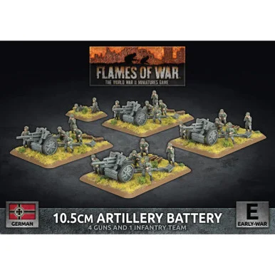15mm German 10.5cm Artillery Battery - GBX205