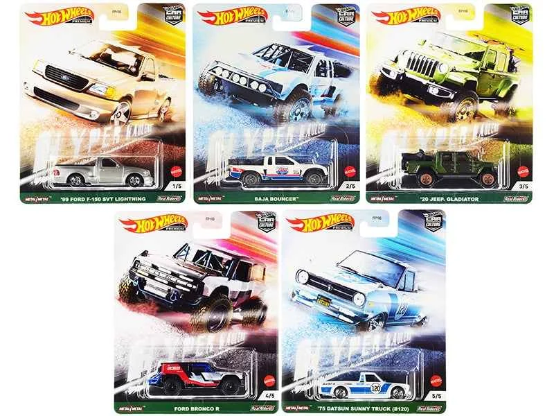 "Hyper Haulers" 5 piece Set "Car Culture" Series Diecast Model Cars by Hot Wheels - Hotwheels