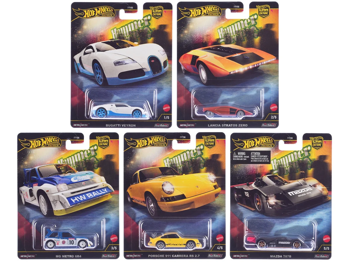 "Hammer Drop" 5 piece Set "Car Culture" 2024 Series F Diecast Model Cars by Hot Wheels - Hotwheels