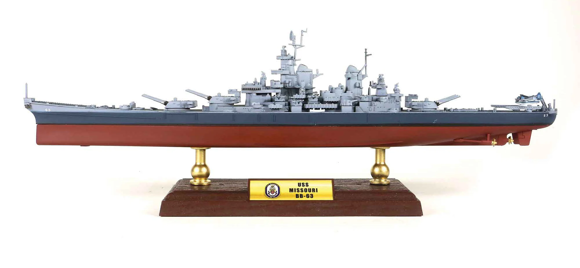 USS Missouri Battleship BB-63 1945, 1:700 Scale Model