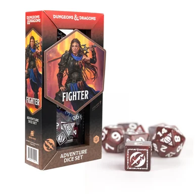 Sirius Dice SDZ2002-12 Dungeons and Dragons Adventure Dice - Fighter: Red