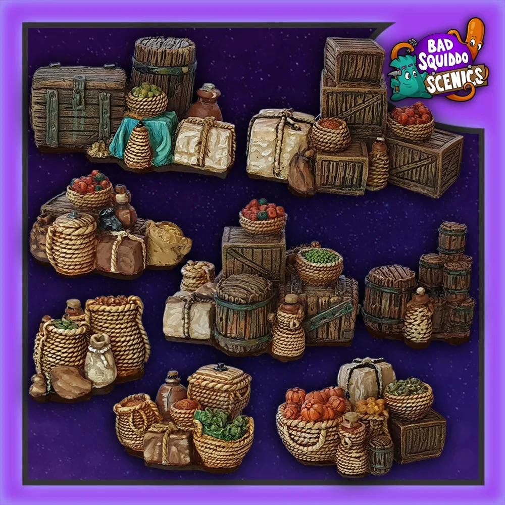 Bad Squiddo Games Food Supplies (8) 28mm Accessories