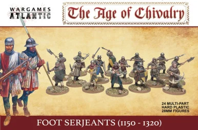 28mm Age of Chivalry: Foot Serjeants (1100-1320)
