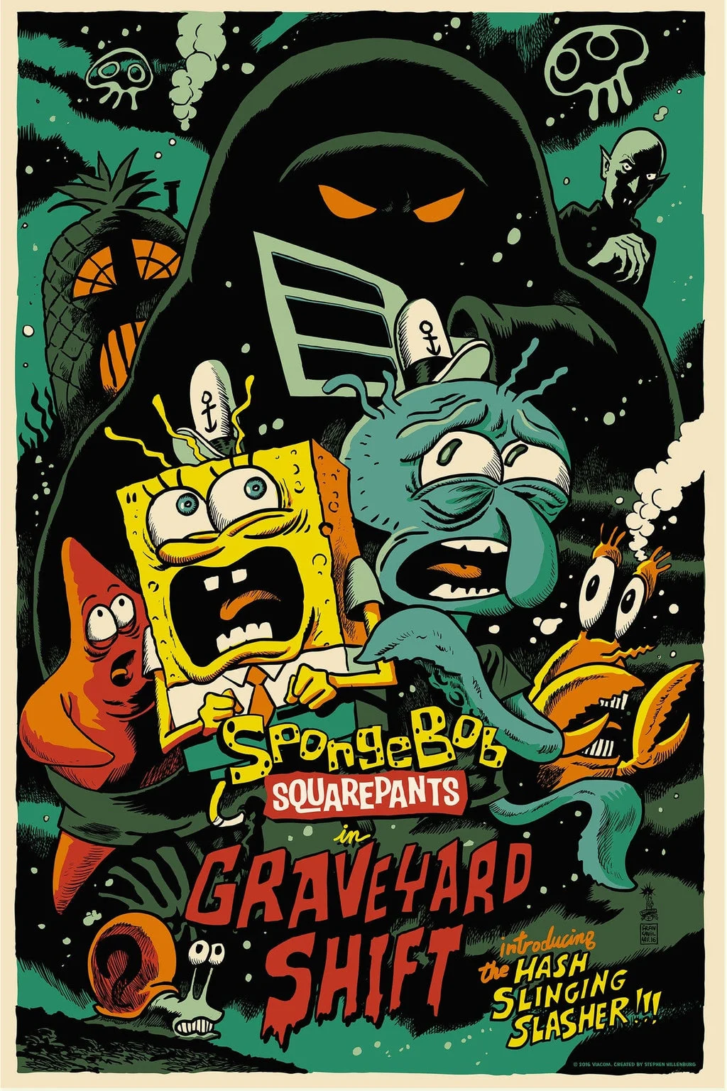 SpongeBob SquarePants in "Graveyard Shift" - Francesco Francavilla