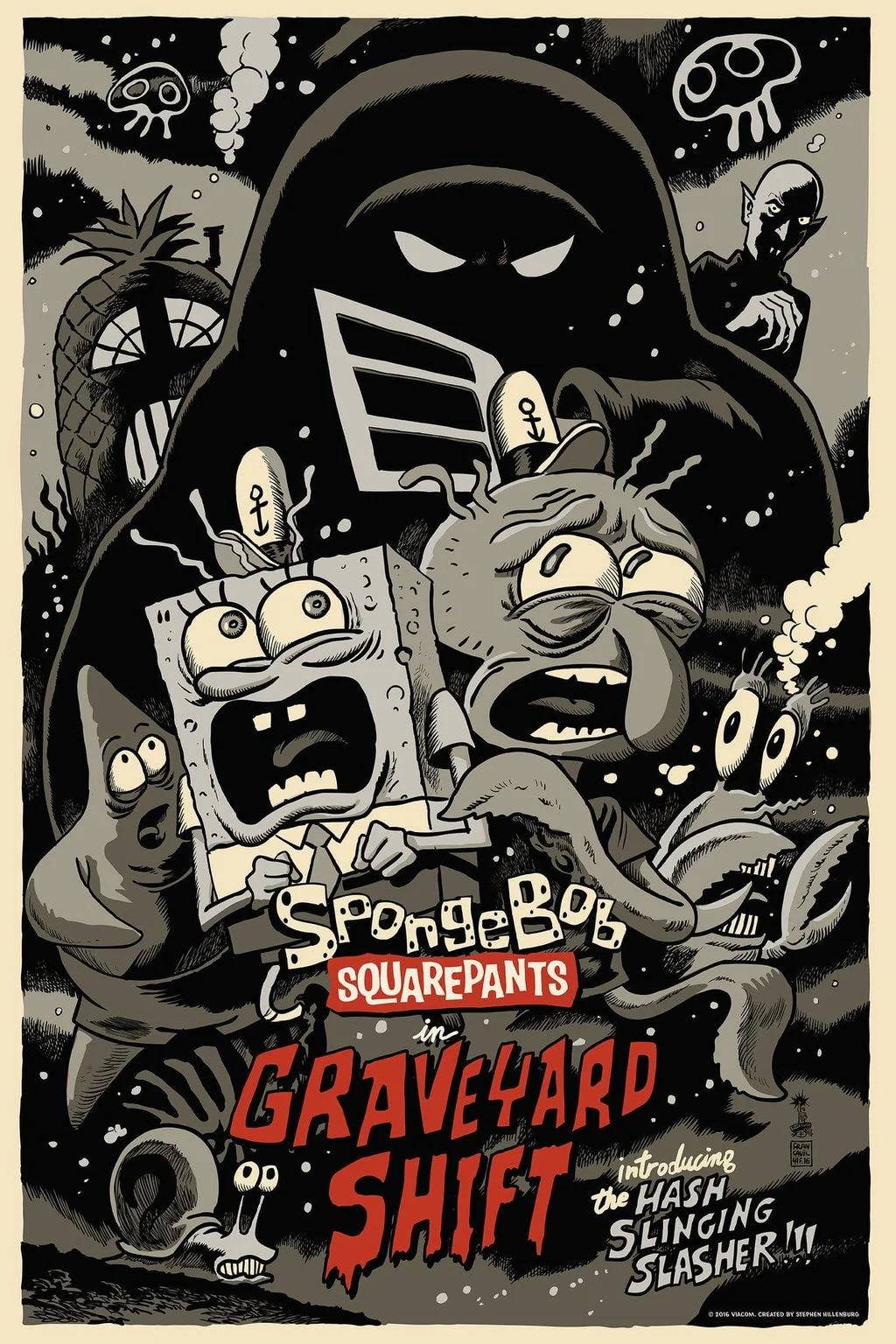 SpongeBob SquarePants in "Graveyard Shift" (Variant) - Francesco Francavilla