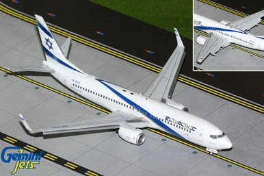 El Al Israel Airlines B737-800W 4X-EKK flaps down; upgraded stand G2ELY1360F Scale 1:200