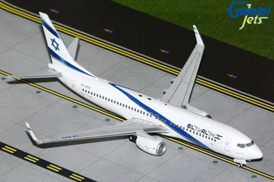 El Al Israel Airlines B737-800W 4X-EKK upgraded stand G2ELY1360 Scale 1:200