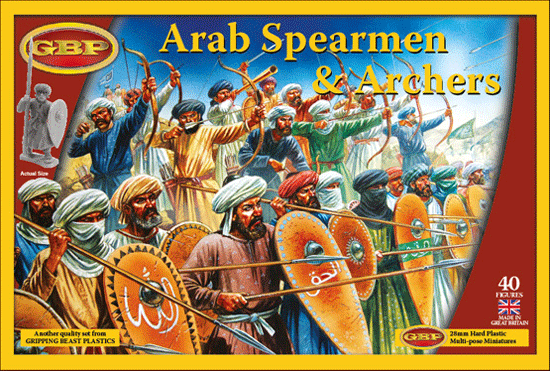 Arab Spearmen & Archers, 28 mm Scale Model Plastic Figures - Gripping Beast