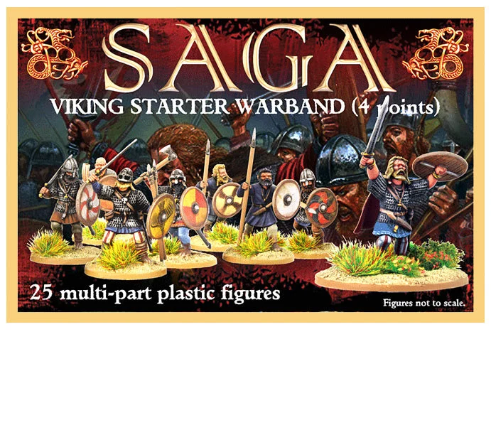 SAGA Viking Starter Warband, 28 mm Scale Plastic Figures - Gripping Beast
