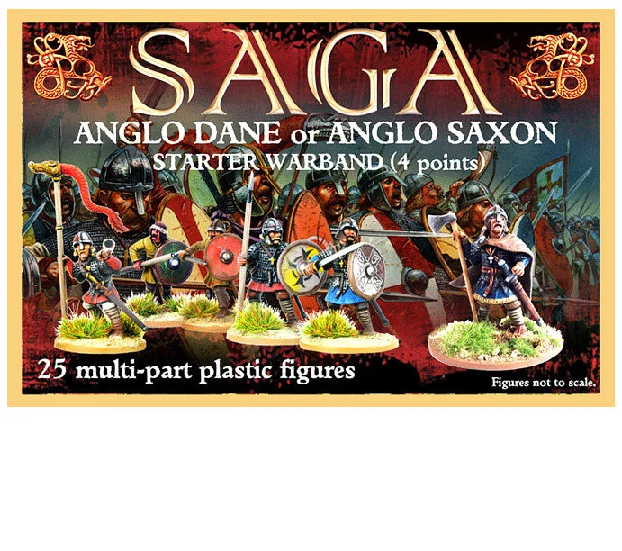 SAGA Anglo Saxon (Anglo Dane) Starter Warband, 28 mm Scale Plastic Figures - Gripping Beast