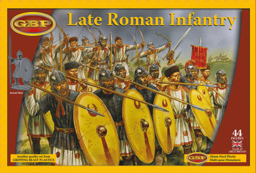 Late Roman Infantry, 28 mm Scale Model Plastic Figures - Gripping Beast