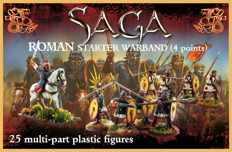 SAGA Roman Starter Warband, 28 mm Scale Plastic Figures - Gripping Beast