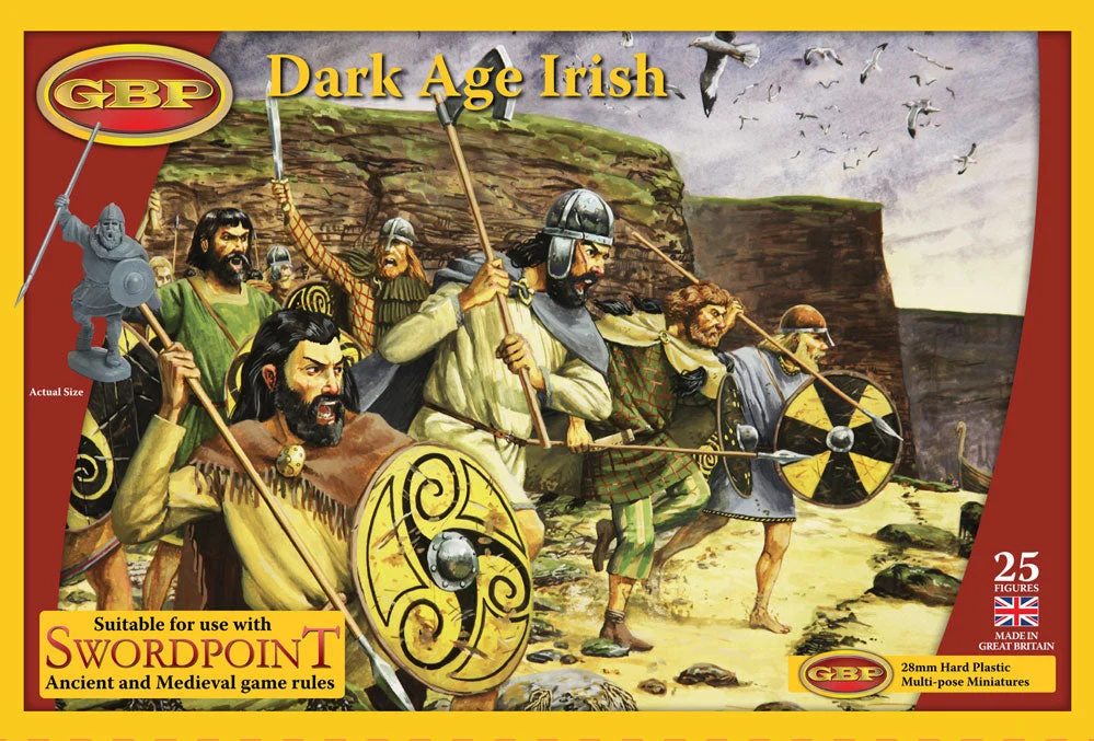 Dark Age Irish, 28 mm Scale Model Plastic Figures - Gripping Beast