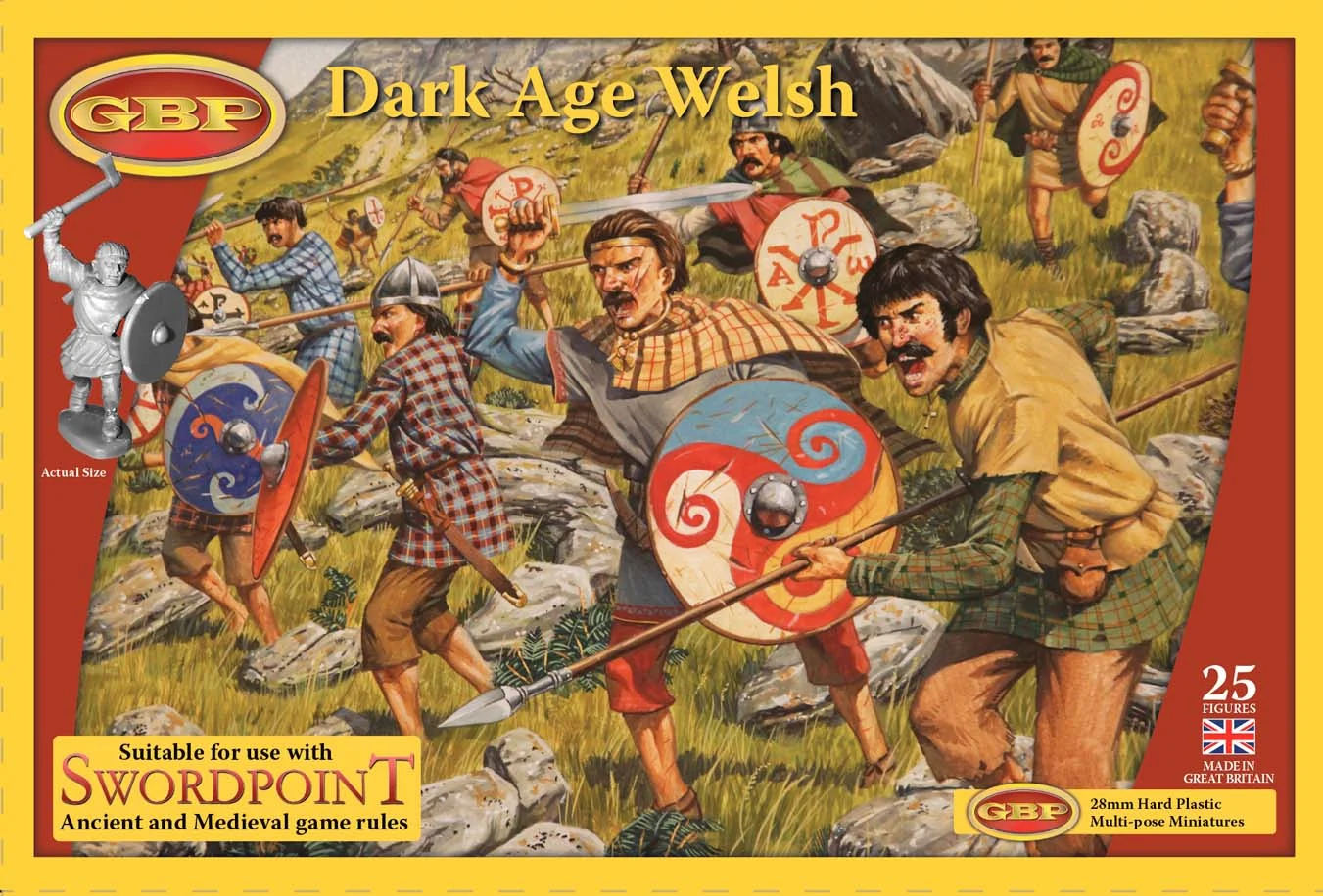 Dark Age Welsh, 28 mm Scale Model Plastic Figures - Gripping Beast