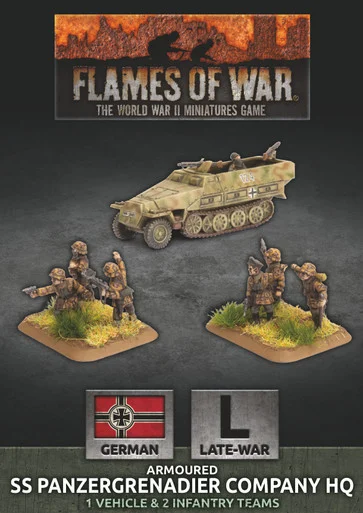 15mm Armoured SS Panzergrenadier Company HQ (Plastic) - GBX138