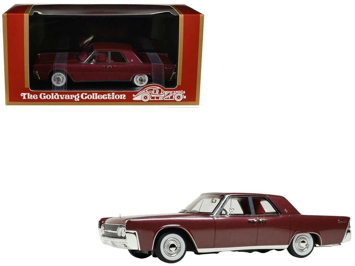 1962 Lincoln Continental Royal Red Metallic with Red Interior Limited Edition to 200 pieces Worldwide 1/43 Model Car by Goldvarg Collection