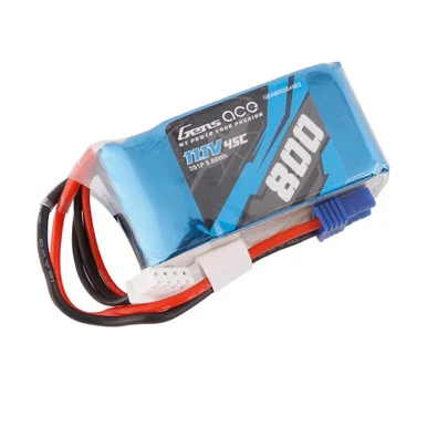 Gens Ace GEA8003S45E2 11.1V 800mAh 3S 45C LiPo Battery: EC2