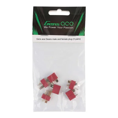 GENS ACE GEAT3 Deans Male & Female T Plug Sets, 3 Pack