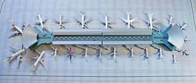 NEW AIRPORT TERMINAL, Double Rotunda GJARPTC 1:400 - Gemini Jets
