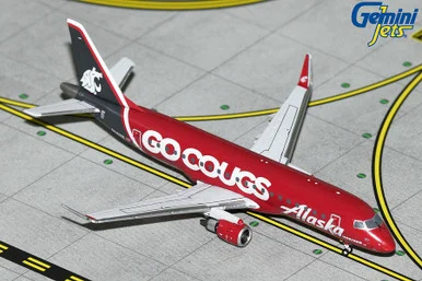 Alaska Airlines E175LR Washington State Univ. "Go Cougs" N661QX GJASA2250 1:400 - Gemini Jets