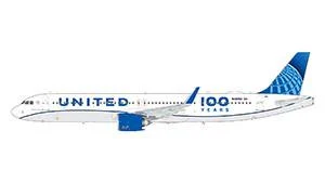 United Airlines A321neo "100 Years" GJUAL2424 Scale 1:400 - Gemini Jets