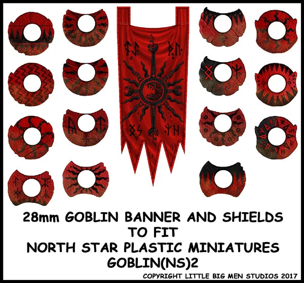 Oathmark Goblin Banner & Shield Transfers #2, 28 mm Scale - LBMS