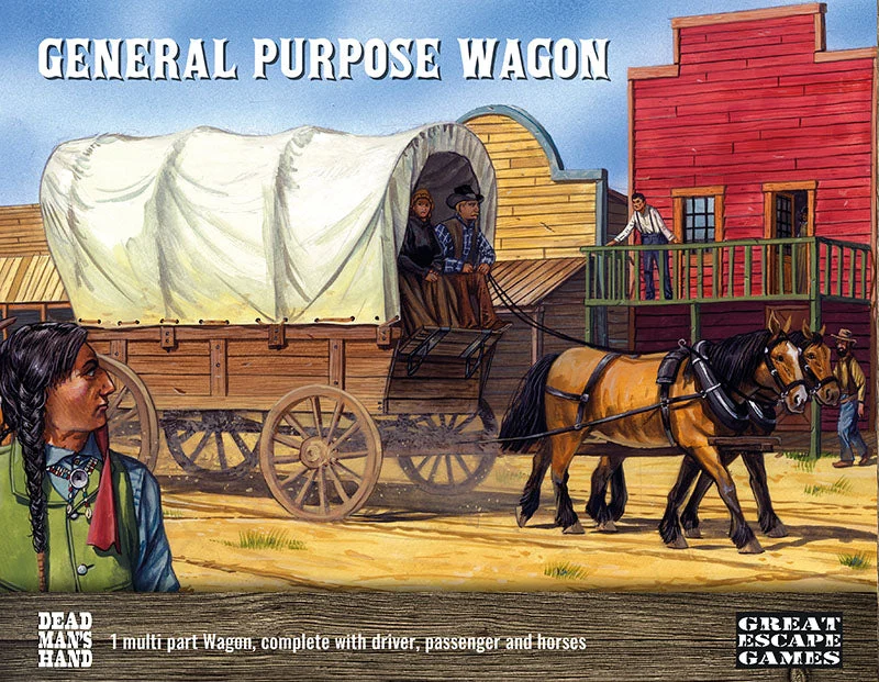 Dead Man’s Hand General Purpose Wagon 28 mm Scale Model Plastic Set - Great Escape Games