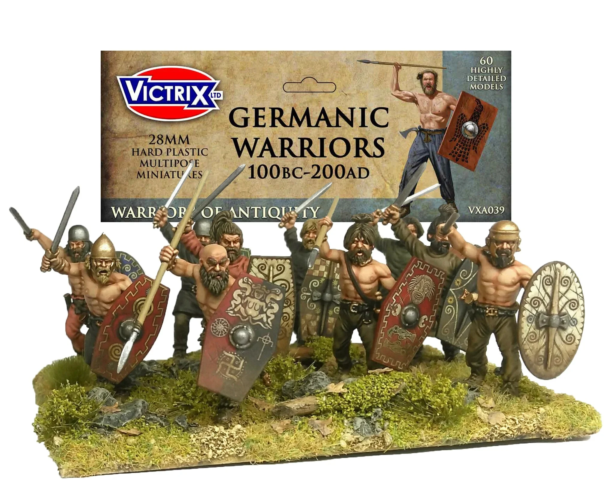 Germanic Warriors 100BC -200AD, 28 mm Scale Model Plastic Figures