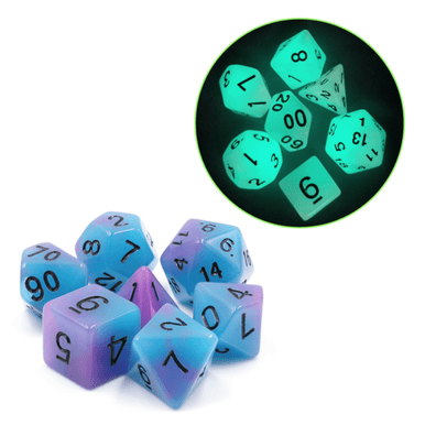 Foam Brain Games 1213 Glow in the Dark Supernova RPG Dice Set - FoamBrain